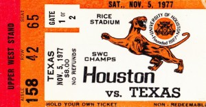 1977 Texas Longhorns vs. Houston Cougars